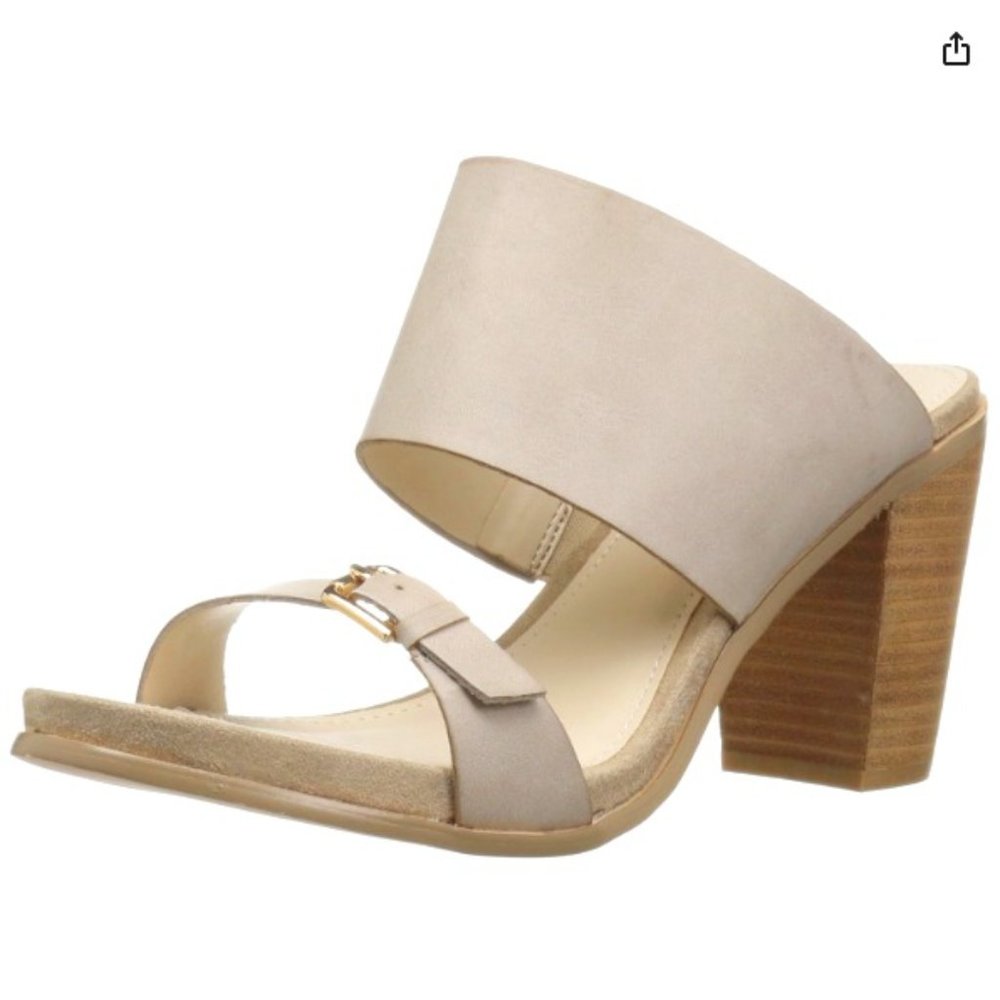 Very Volatile LA Bumble Leather Slide in Taupe.